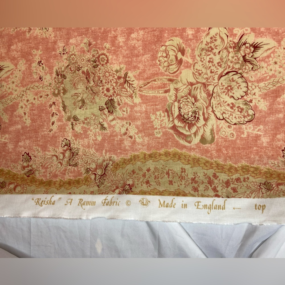 Vintage Fabric Made in England Cotton “Keisha” A Ramin 3 Yards, 5 inches x 54” - Picture 5 of 10